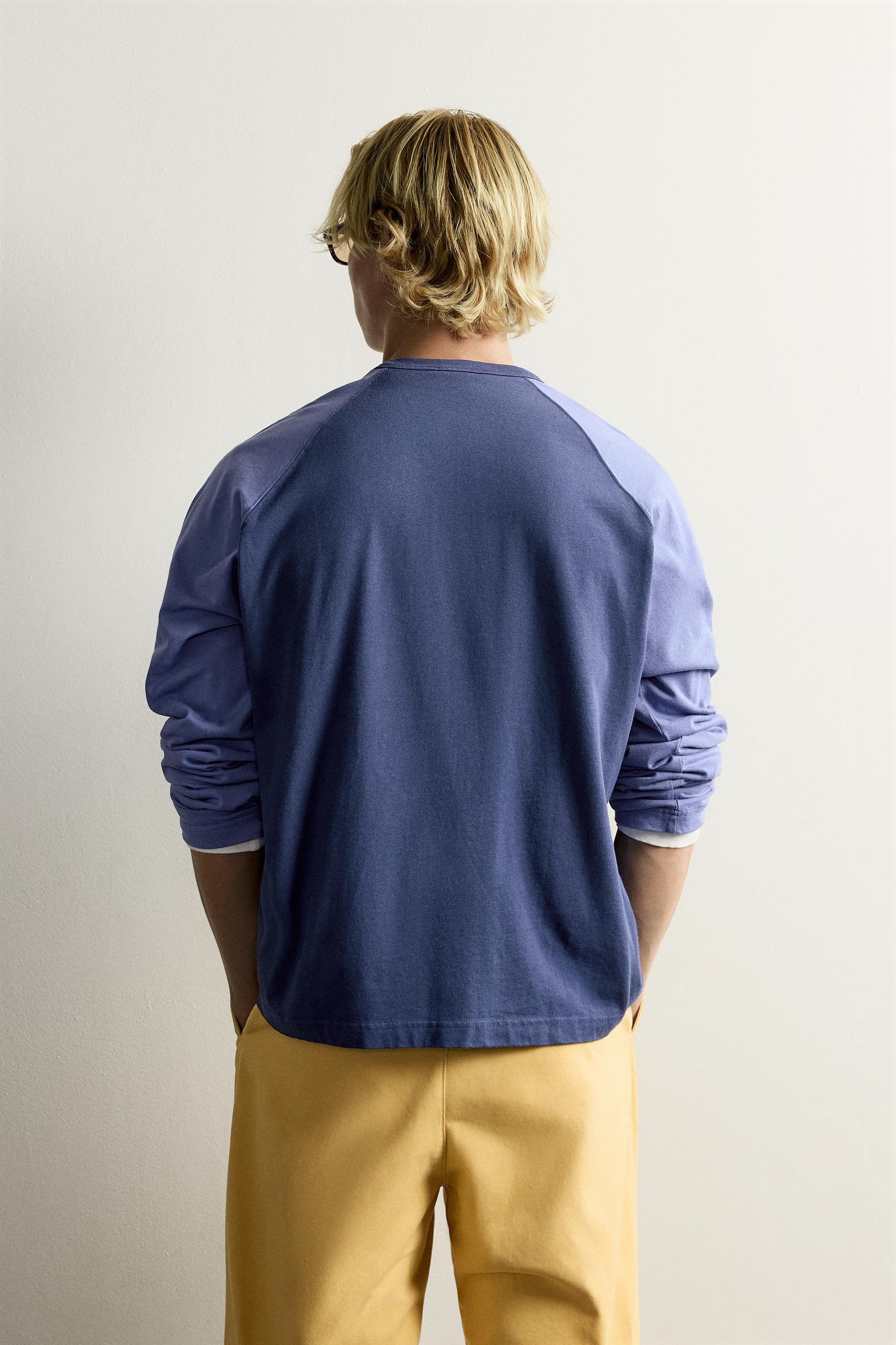 T-SHIRT MANCHES LONGUES COLOR-BLOCK